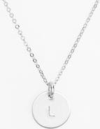 Nashelle Sterling Silver Initial Mini Disc Necklace