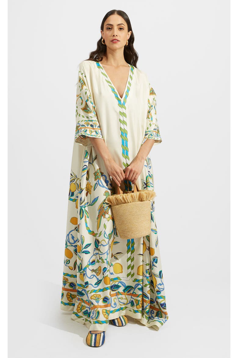 Muumuu Dress, Main, color, Borboni Placée White
