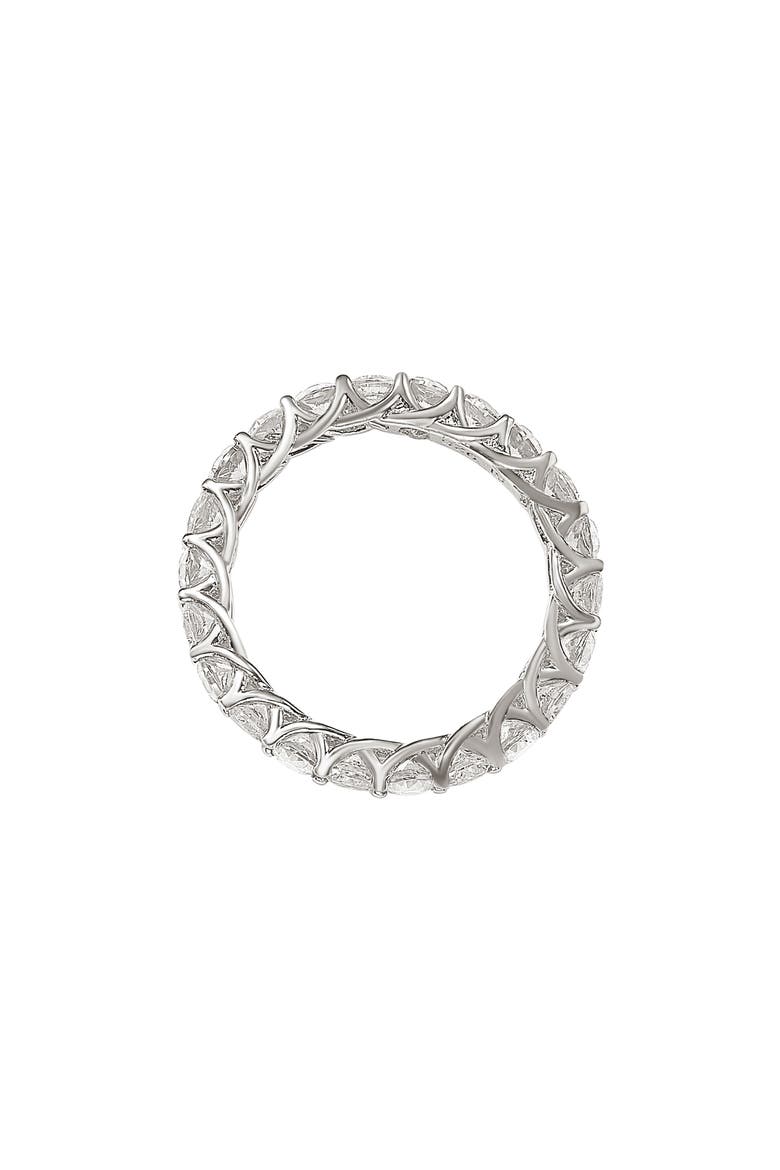 Cubic Zirconia Band Ring, Alternate, color, WHITE