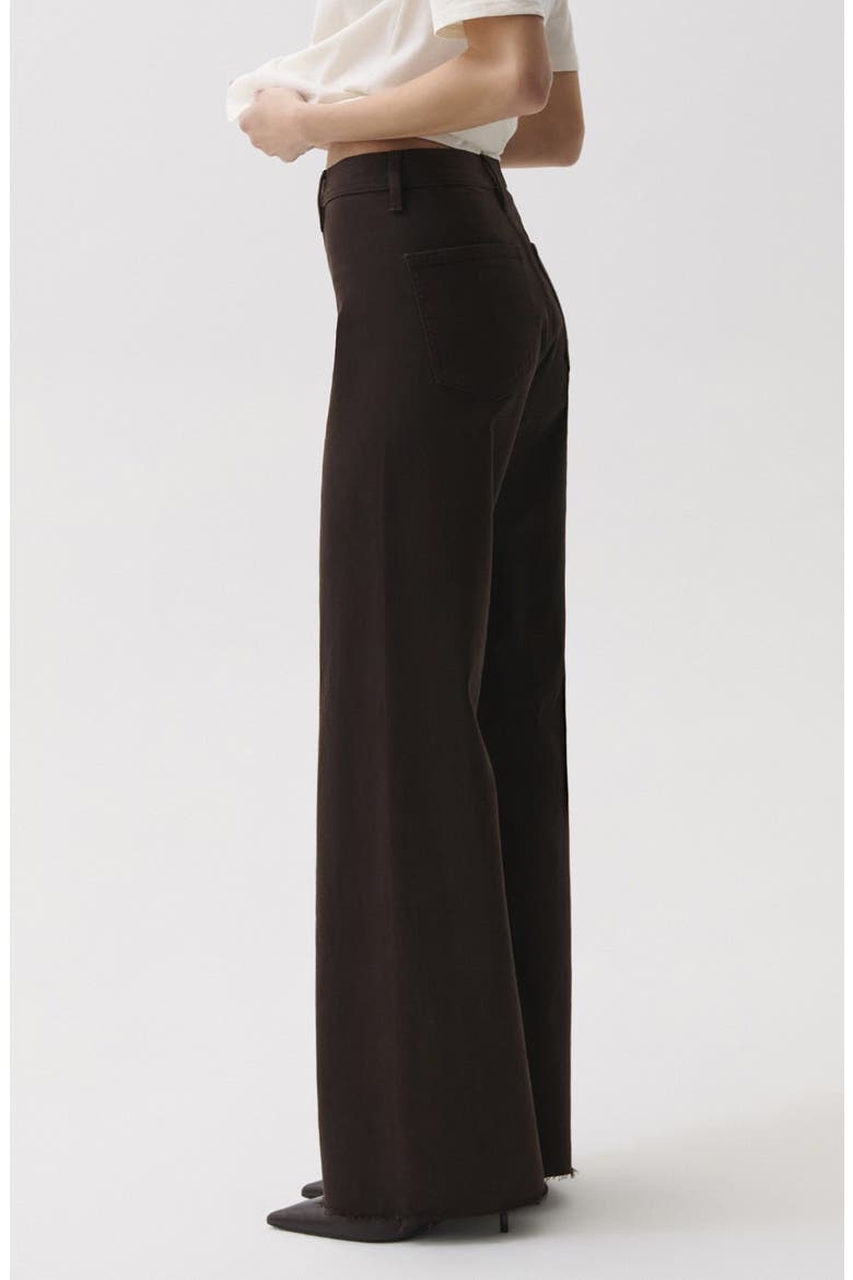 Penny High Waist Wide Leg Petite Jeans, Alternate, color, MOCHA