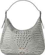Brahmin Edie Croc Embossed Leather Shoulder Bag