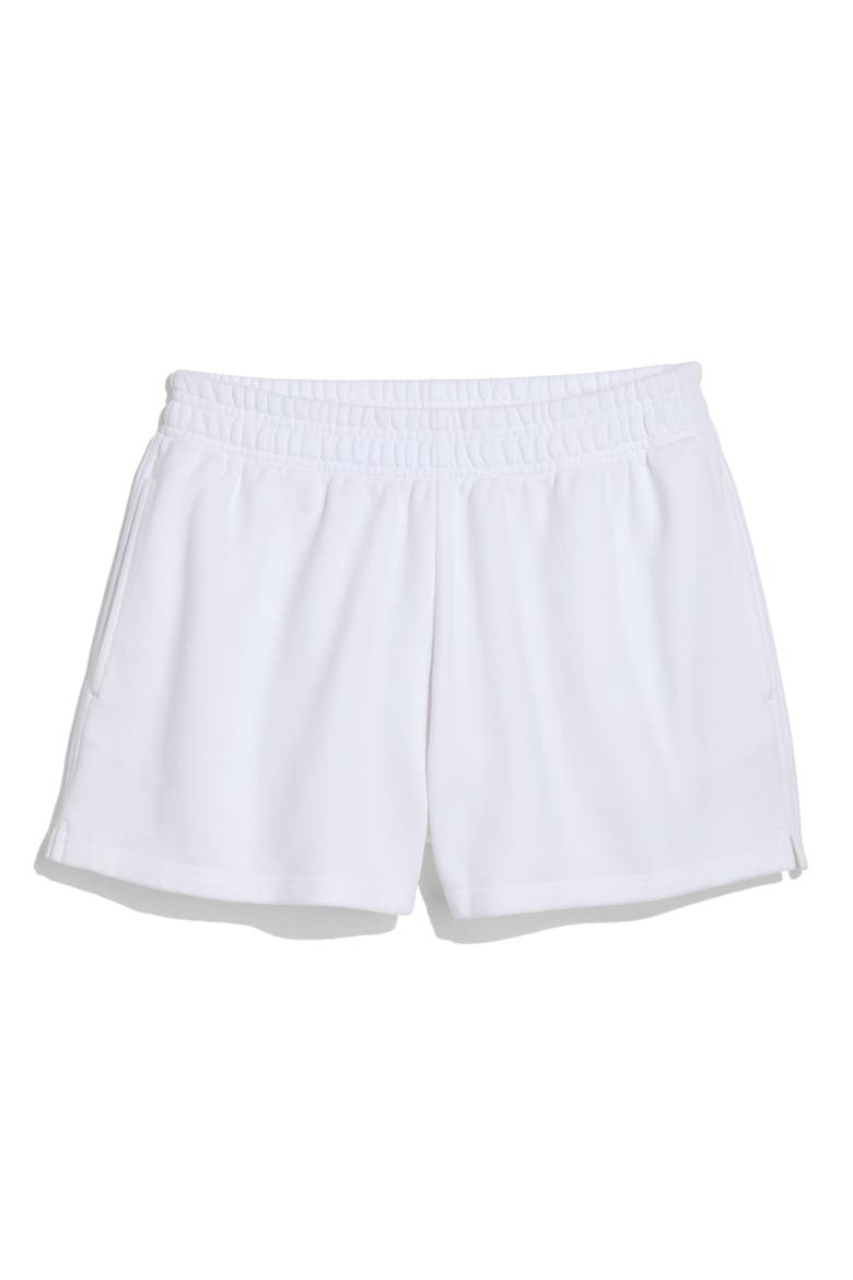 Kids' Garment Dyed Cotton Sweat Shorts, Alternate, color, WHITE CAP