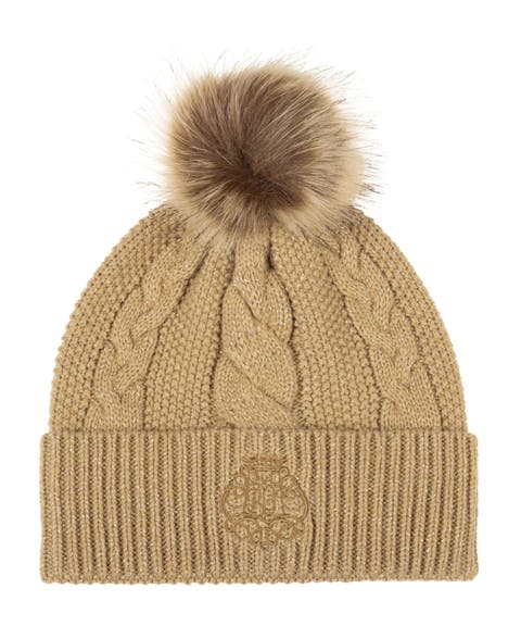 metallic direct embroidery cable hat