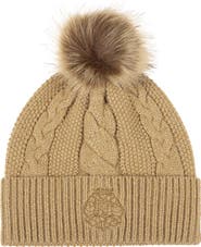 Lauren Ralph Lauren metallic direct embroidery cable hat