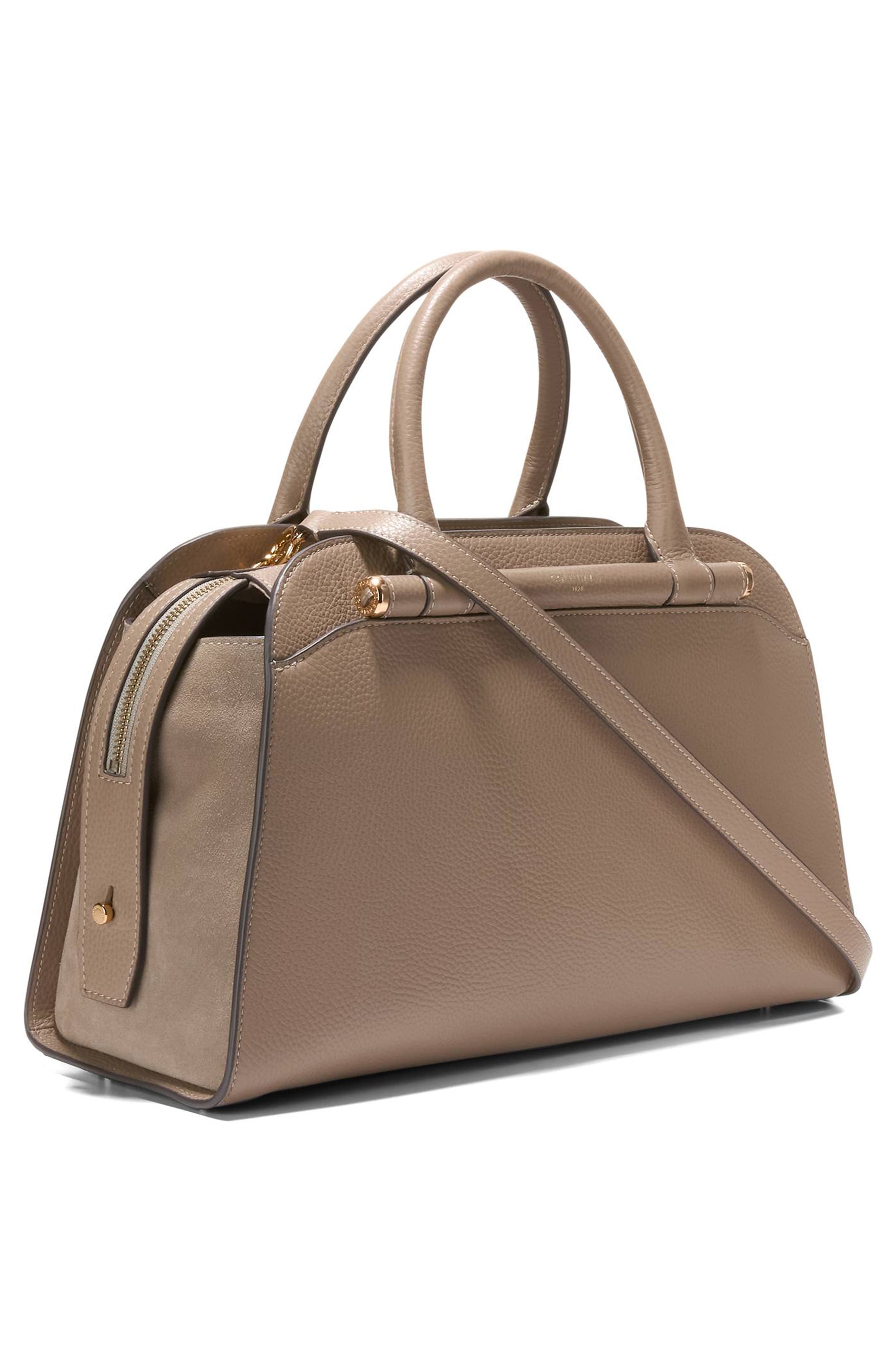 Cole Haan Medium Catherine Leather Satchel, Alternate, color, Irish Coffee