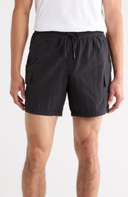 90 DEGREE BY REFLEX Crinkle Creed 7-Inch Cargo Shorts