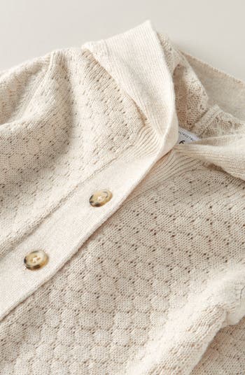 Hooded Pointelle Sweater Romper