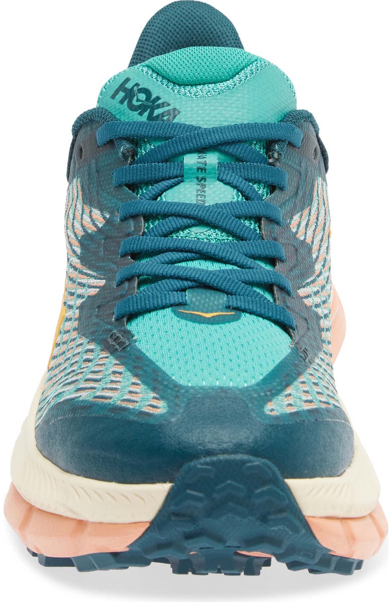 HOKA Mafate Speed 4 Trail Running Shoe, Alternate, color, Deep Teal / Water Garden