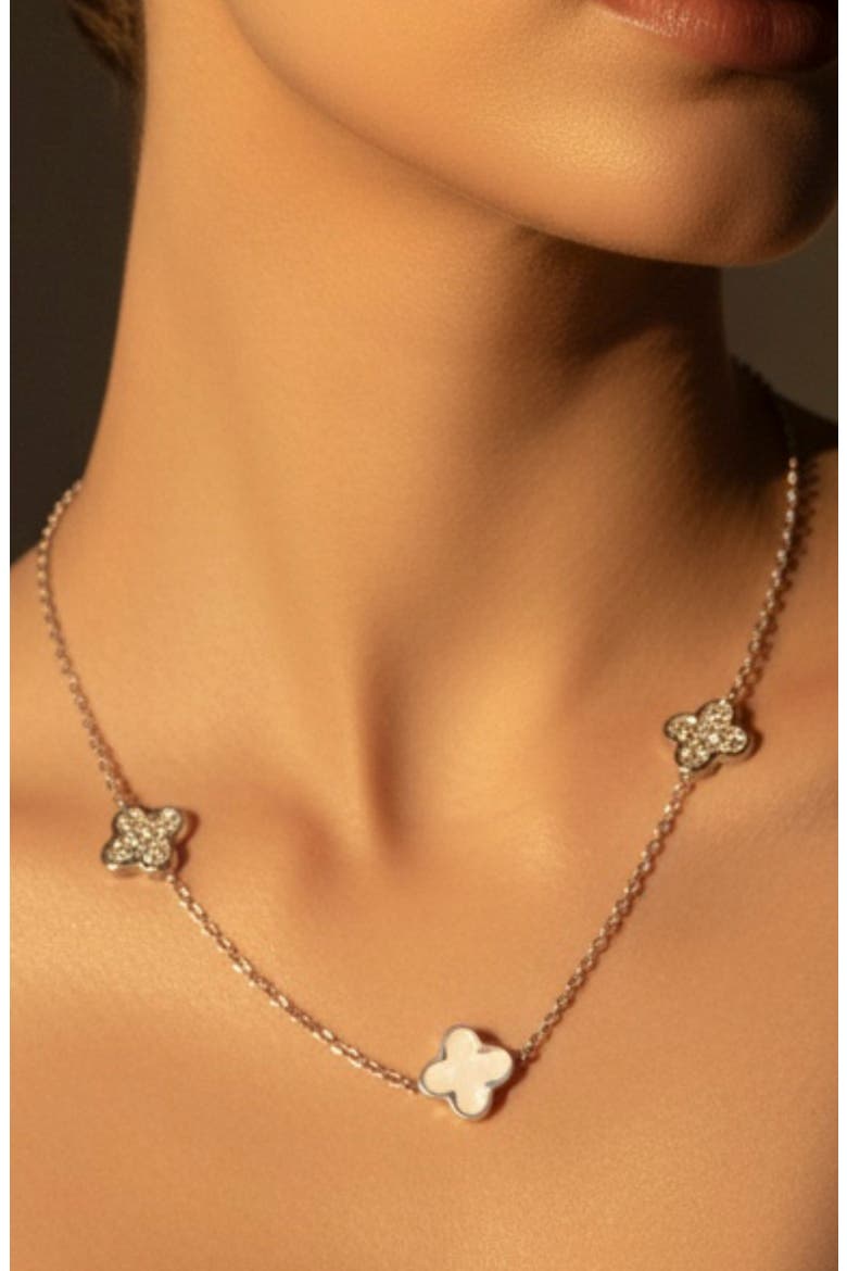 Multi Charm Station Necklace, Alternate, color, SILVER