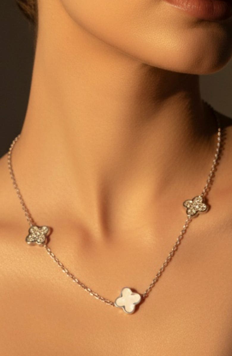 MacRae & Co. Multi Charm Station Necklace, Alternate, color, Silver