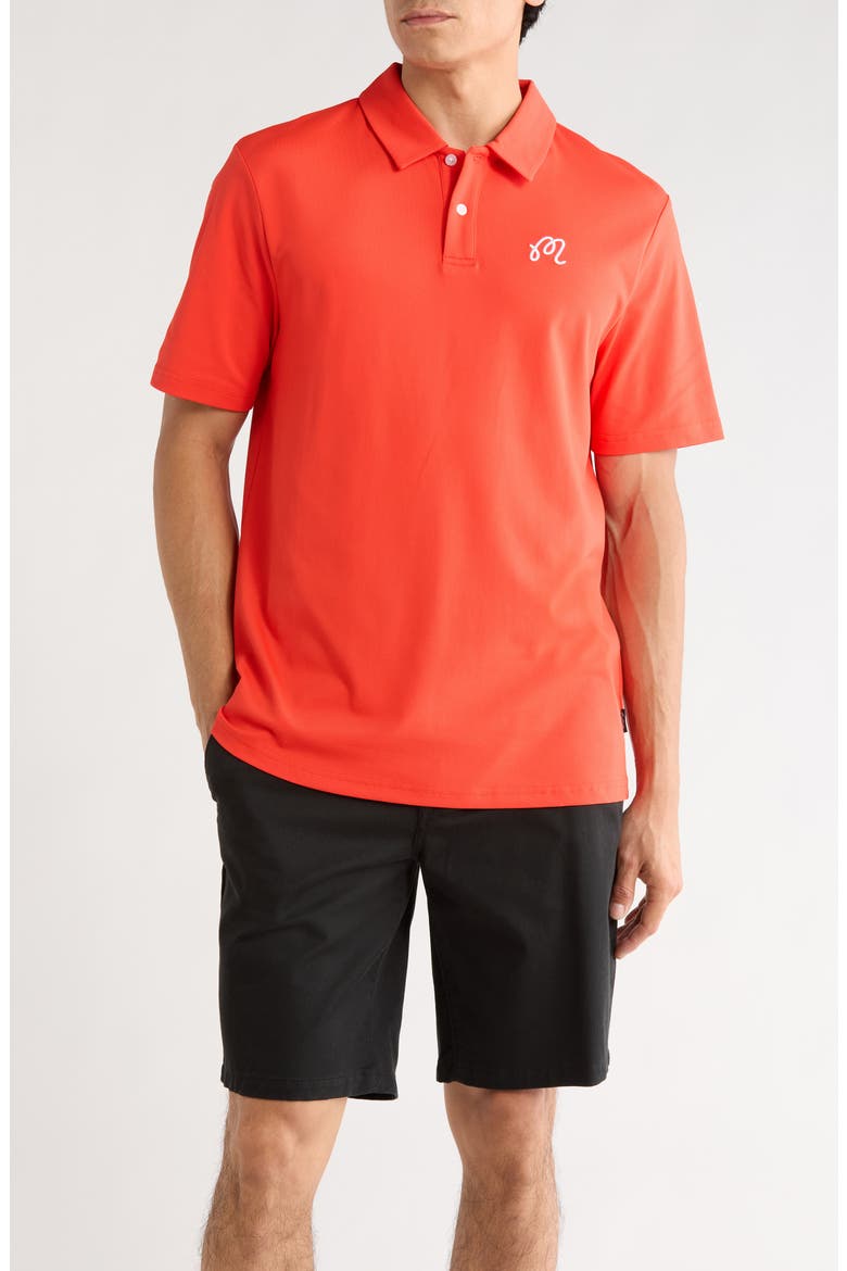 Fairway Piqué Golf Polo, Main, color, GRENADINE RED