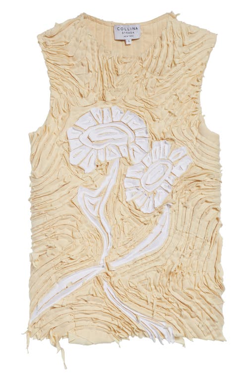 Collina Strada Chirp Flower Tank In Ivory