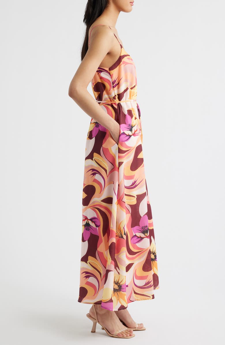 Sam Edelman Palm Royal Maxi Sundress, Alternate, color, Yellow Multi