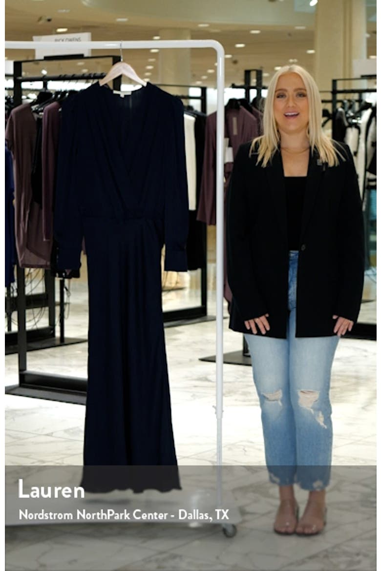 The Nita Long Sleeve Satin Maxi Dress video