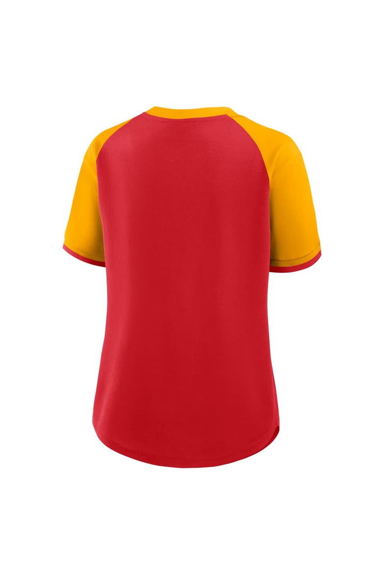 Women's Fanatics Red/Gold Kansas City Chiefs Height Advantage T-Shirt, Alternate, color, Red