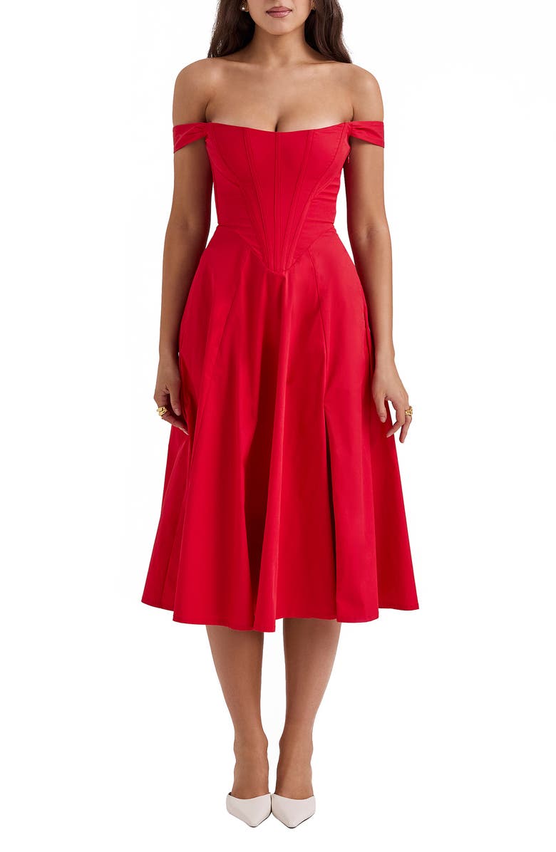 Saira Floral Lace-Up Corset Cocktail Dress