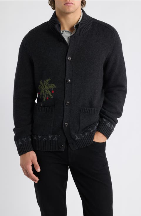 Beachy Claus Button Neck Cardigan