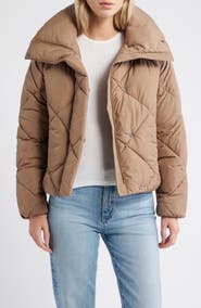 BCBG Missy Water Resistant Diamond Quilted Jacket