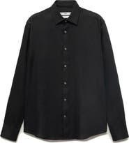 MANGO Classic Fit Linen Button-Up Shirt