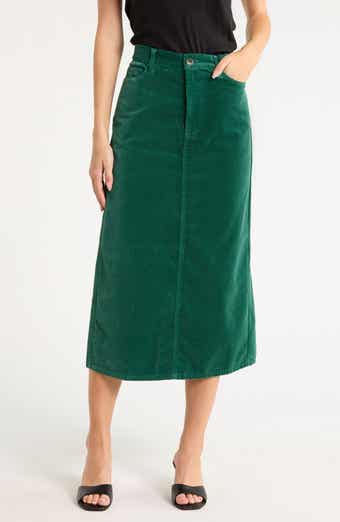 The Velvet Column Midi Skirt