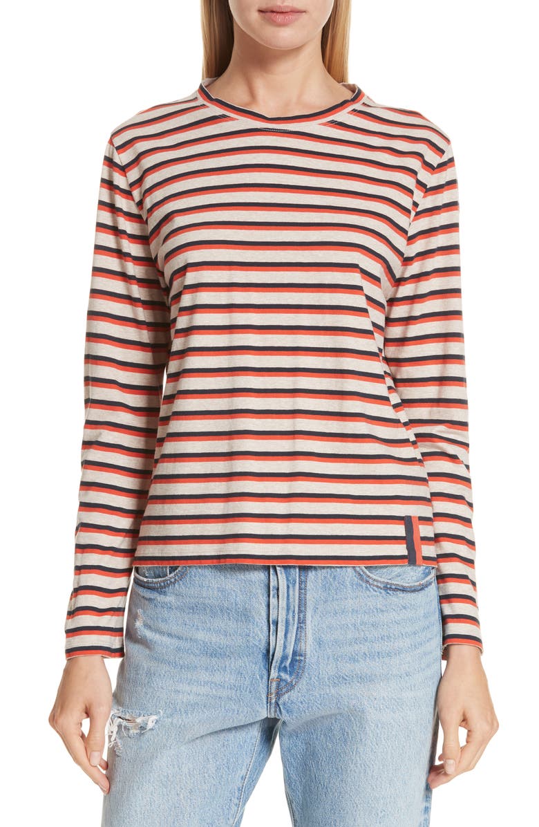 Kule The Modern Stripe Cotton Tee, Main, color, 