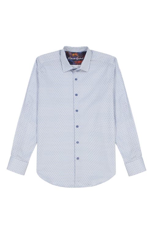 Robert Graham Clayton Geo Print Stretch Cotton Button-up Shirt In Blue