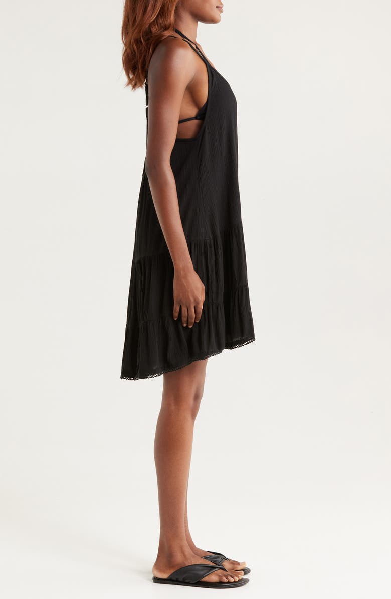 Nordstrom Tiered Crinkle Cover-Up Dress, Alternate, color, 
