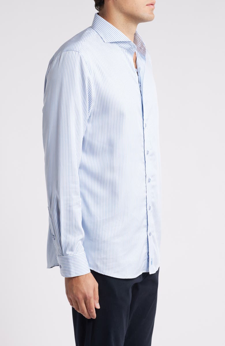 johnnie-O Stripe Button-Up Shirt, Alternate, color, Laguna Blue
