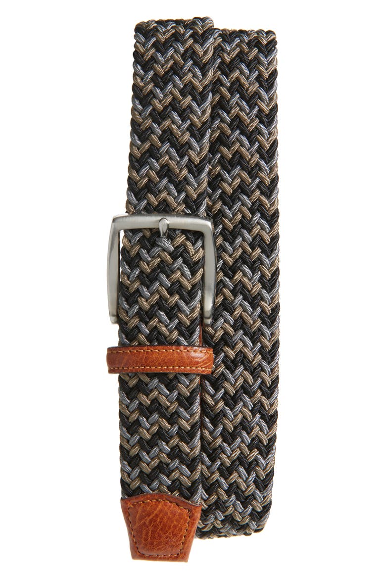 Woven Multicolor Belt, Main, color, TAN/ BLACK MULTI