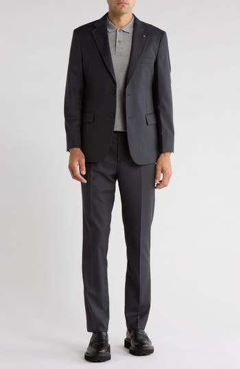 Scotch & Soda Charcoal Classic Fit Suit In Gray