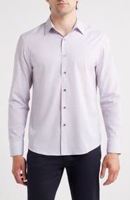 W.R.K Trim Fit Gingham Check Performance Button-Up Shirt