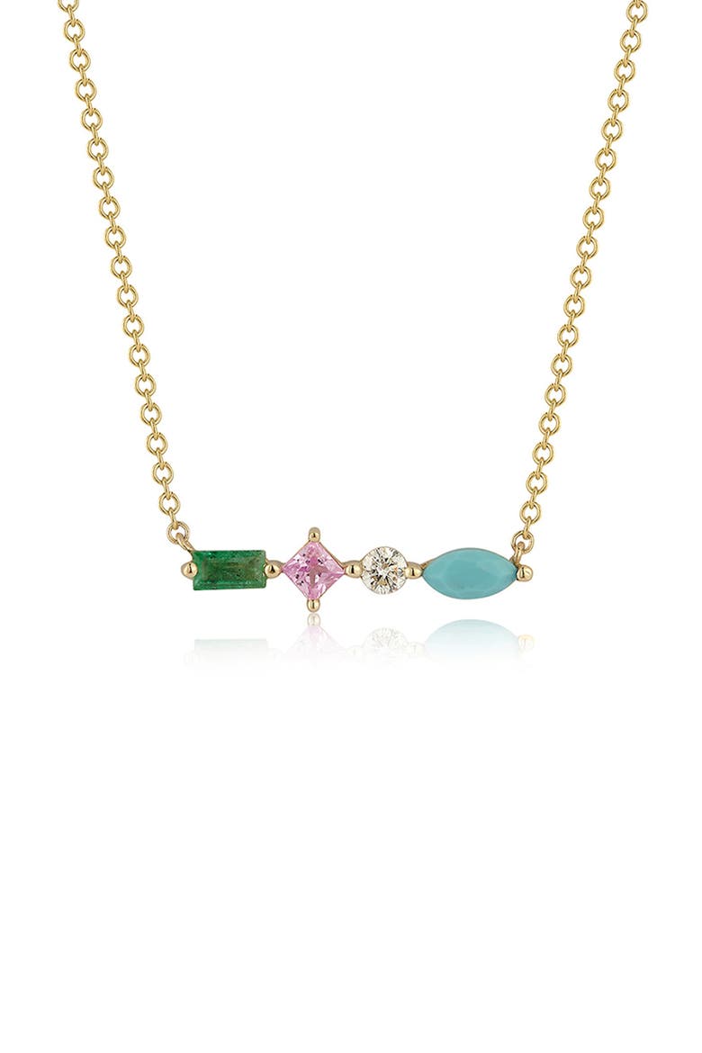 Treasure Bar Pendant Necklace, Main, color, 14K YELLOW GOLD