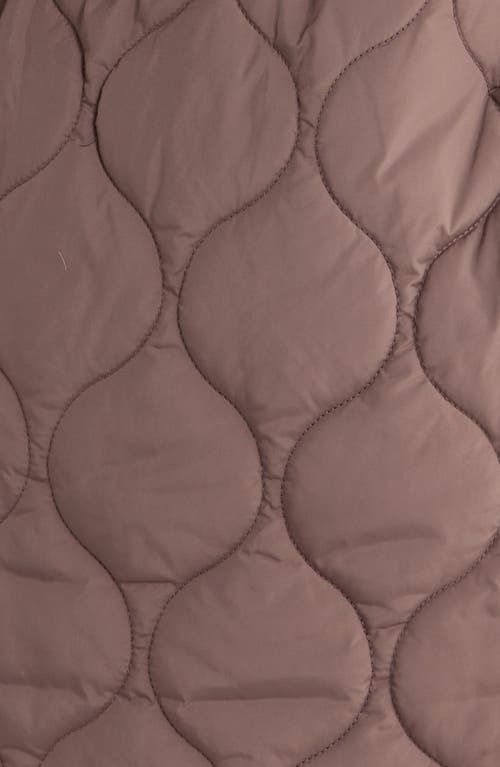 Zella Skyline Longline Quilted Jacket In Purple