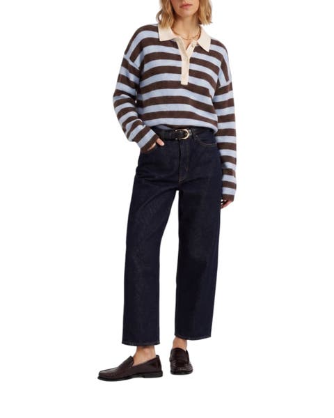 Pure Merino Stripey Polo Tee