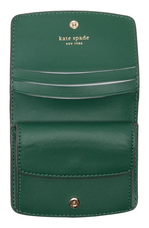 Kate Spade New York Knott Pebbled Leather Bifold Wallet In Green