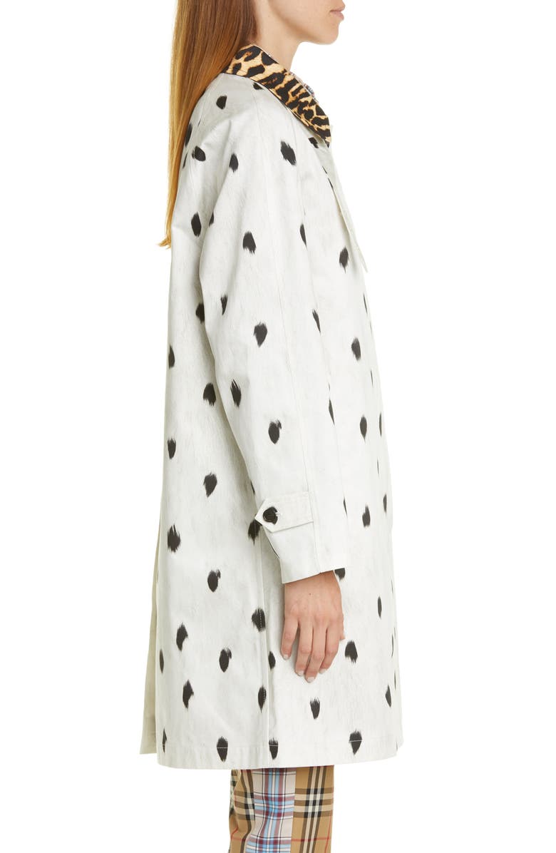 Burberry Carrington Animal Print Cotton Car Coat, Alternate, color,