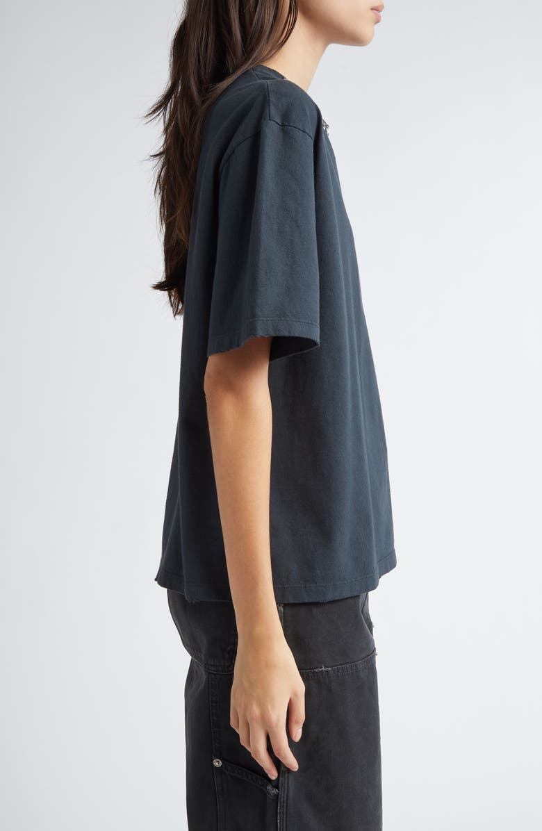 Golden Goose Crystal Embellished Cotton T-Shirt, Alternate, color, Washed Black