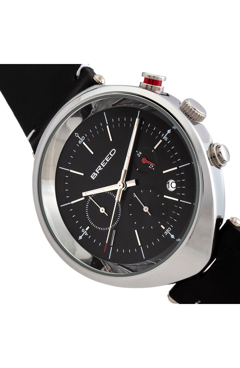 BREED Tempest Chronograph Leather-Band Watch w/Date, Alternate, color,
