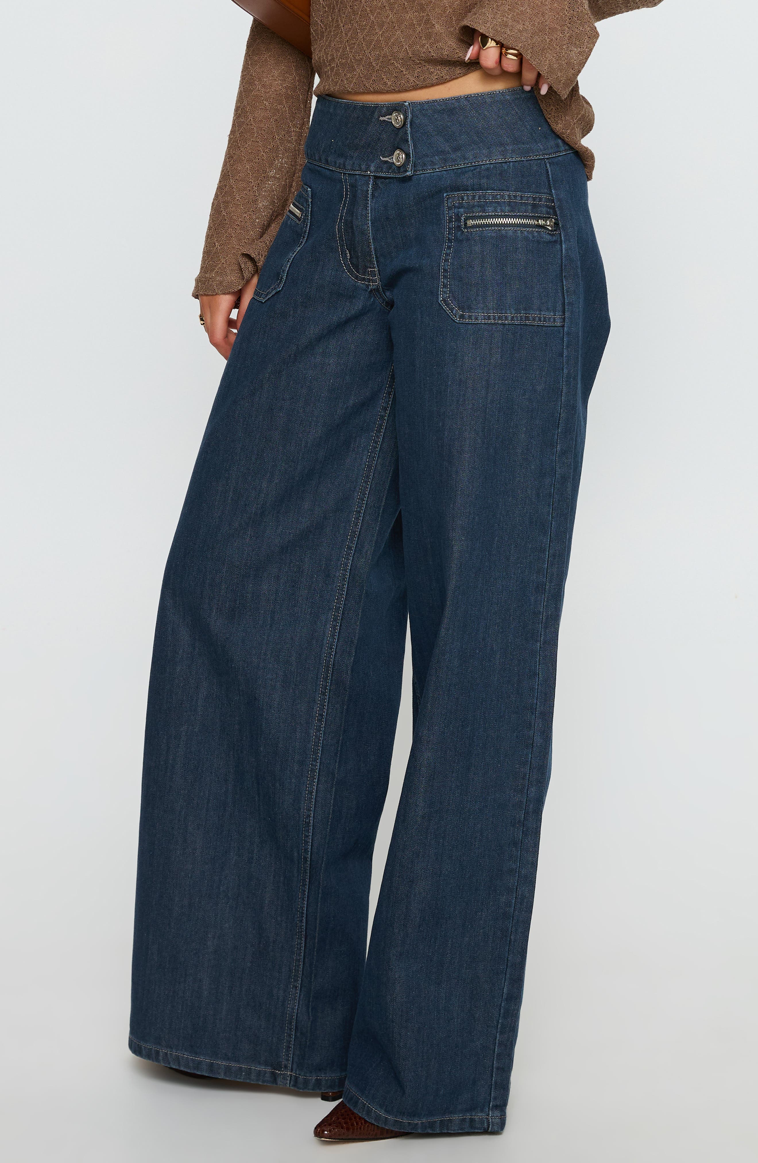Unwritten Mid Rise Wide Leg Jeans - image 2