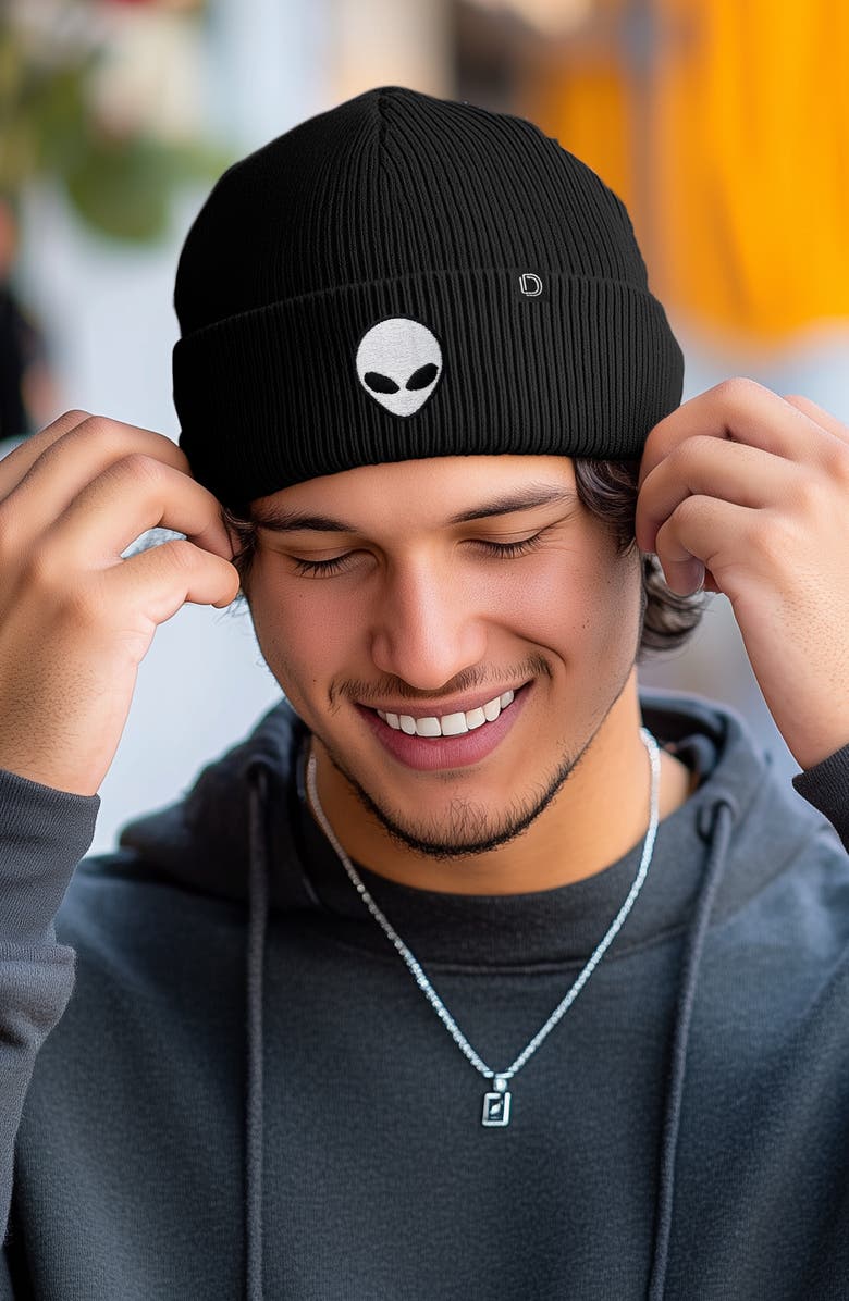 Dalix Alien Beanie, Alternate, color, Black