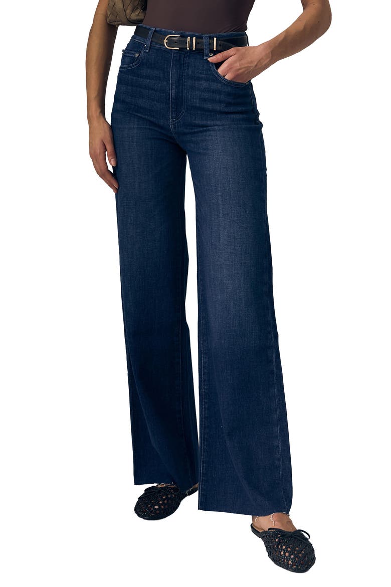High Waist Wide Leg Column Jeans, Main, color, ZOE