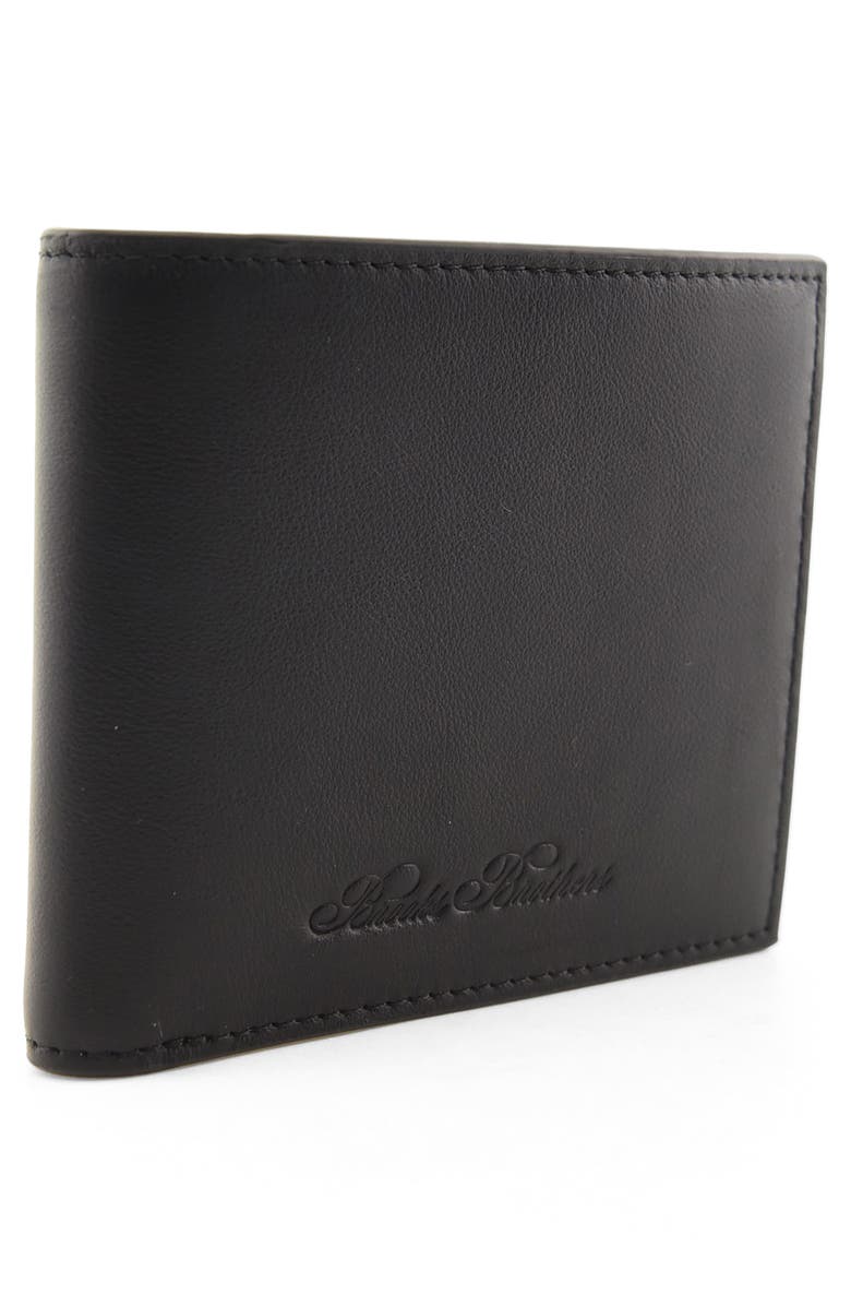 Brooks Brothers Rochdale Leather Bifold Wallet, Alternate, color, Jet Black