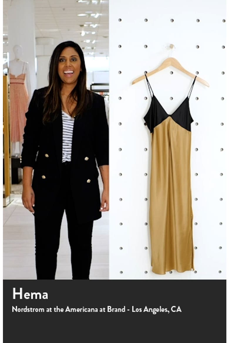 Contrast Detail Silk Satin Slipdress video