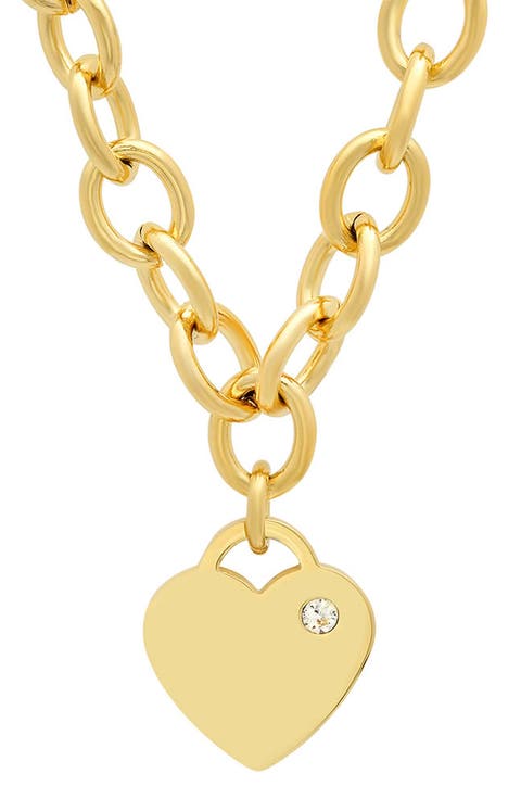 18k Gold Plated Heart Pendant Necklace