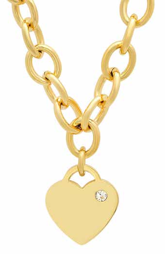 18k Gold Plated Heart Pendant Necklace