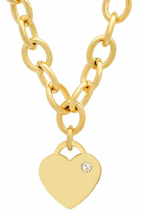 18k Gold Plated Heart Pendant Necklace