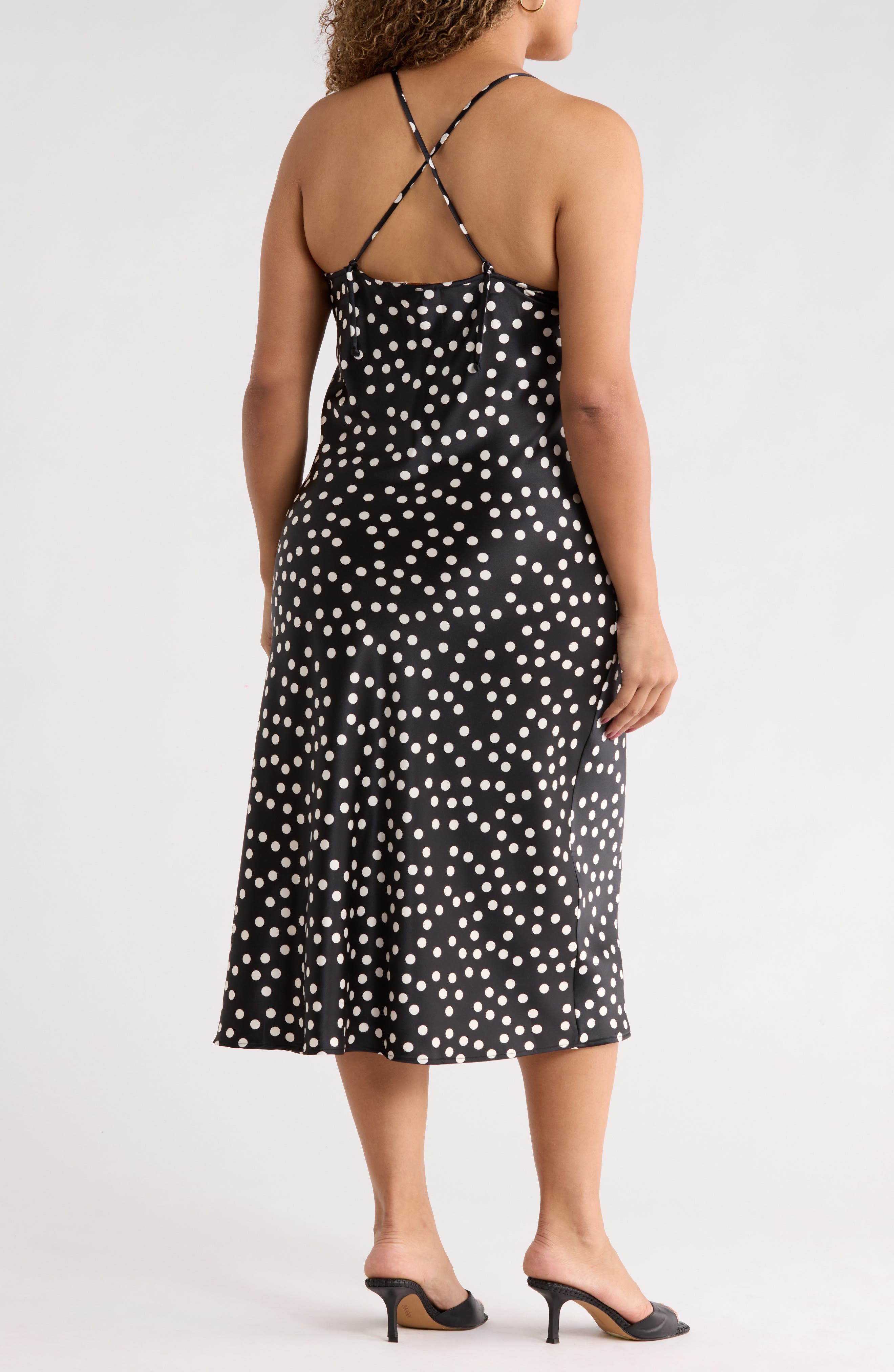 Polka Dot Satin Slipdress - image 2