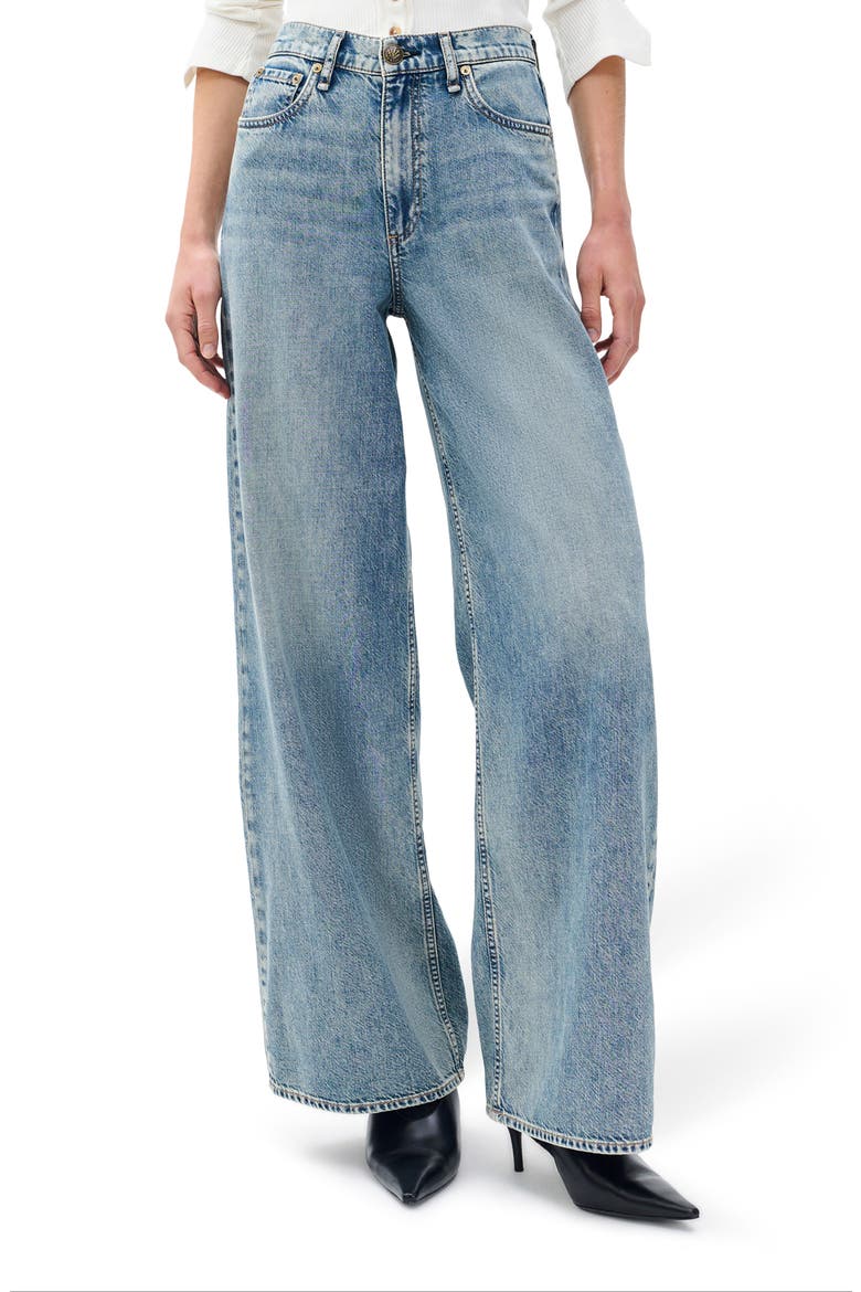 Featherweight Sofie High Waist Wide Leg Jeans, Main, color, THEO