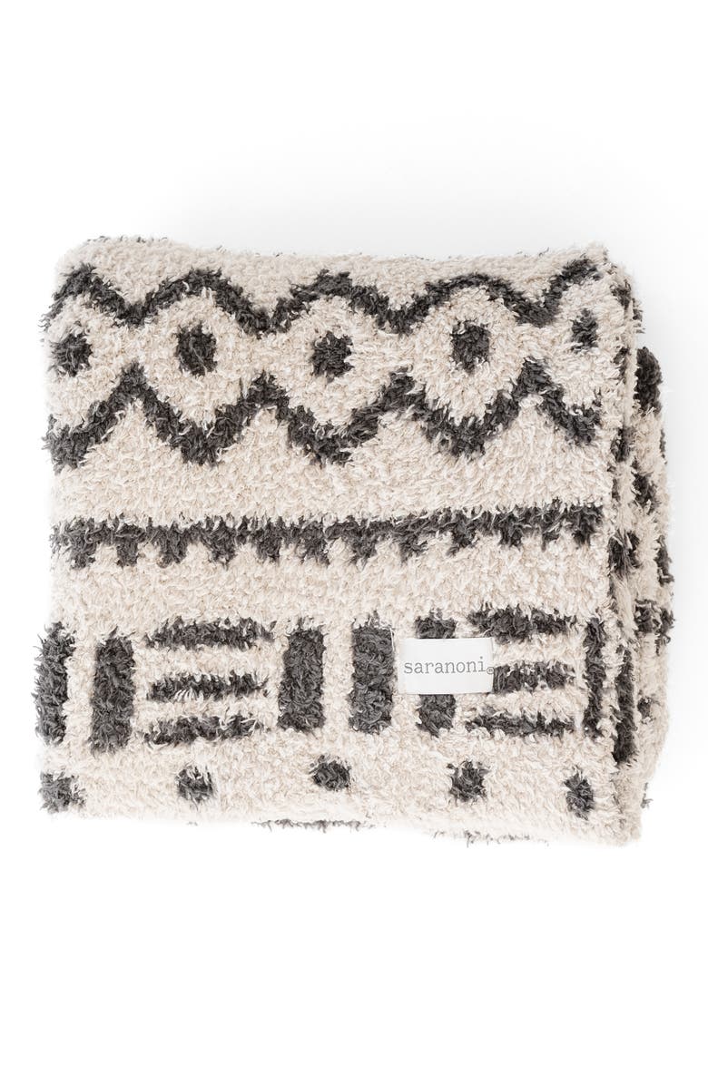 SARANONI Bamboni Receiving Blanket, Main, color, Mudcloth