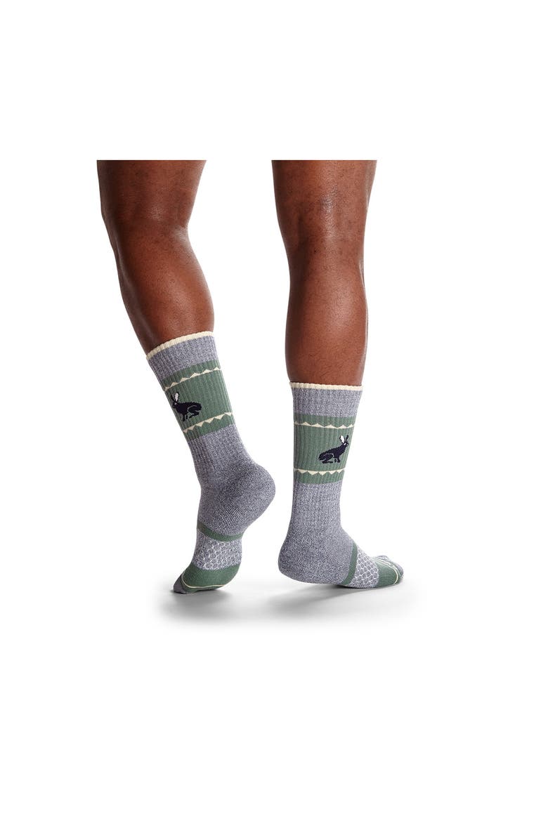 Bombas Placed Hare Marl Merino Wool Blend Crew Socks, Alternate, color, 